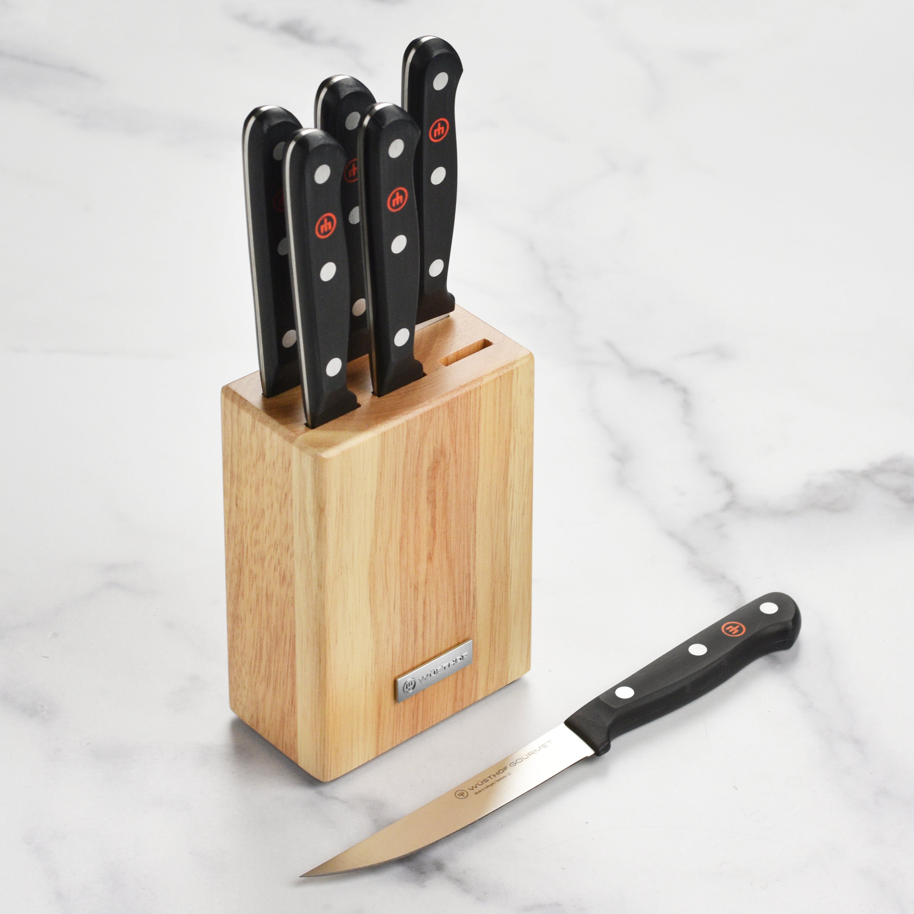 6 Piece Steak Knife Set with Block