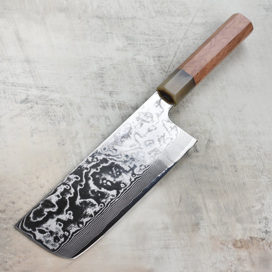 Hatono SPG STRIX Damascus 6.7" Tall Nakiri