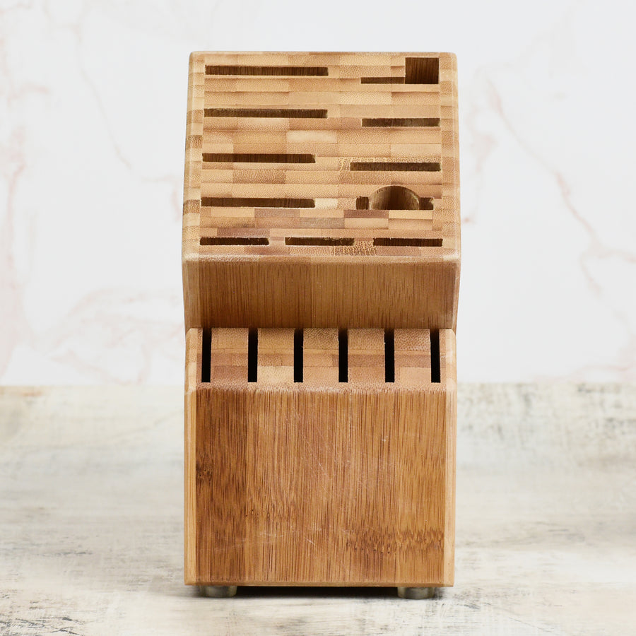 17 Slot Bamboo Knife Block