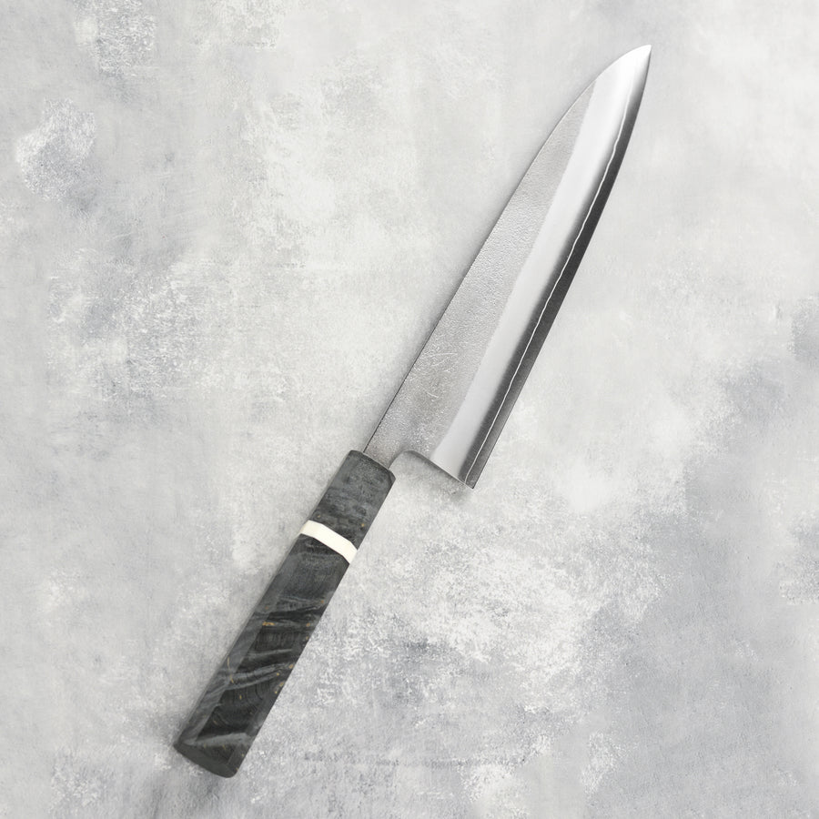 Yoshikane SKD Nashiji Stainless Clad 8.25" Gyuto, Stabilized Birch