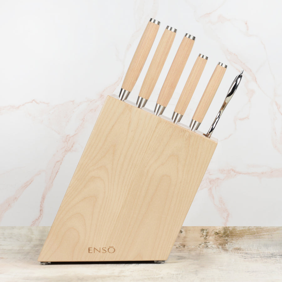 Enso 6 Slot Birch Knife Block