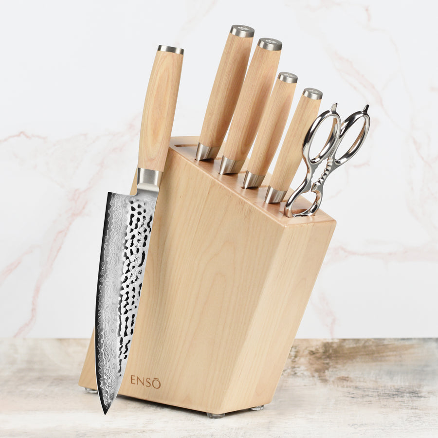 Enso 6 Slot Birch Knife Block