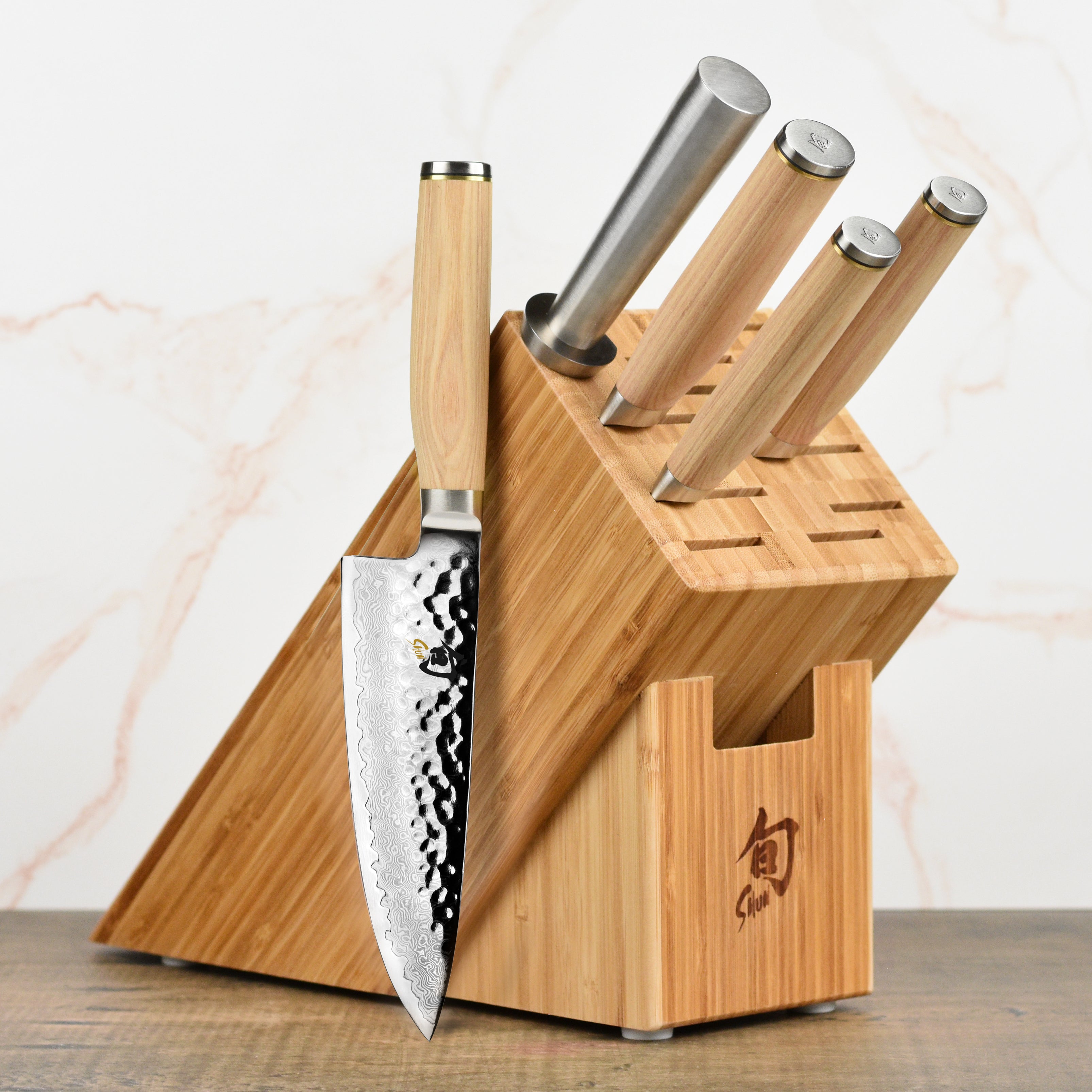 Shun Premier Blonde Knife Block Set - 6 Piece