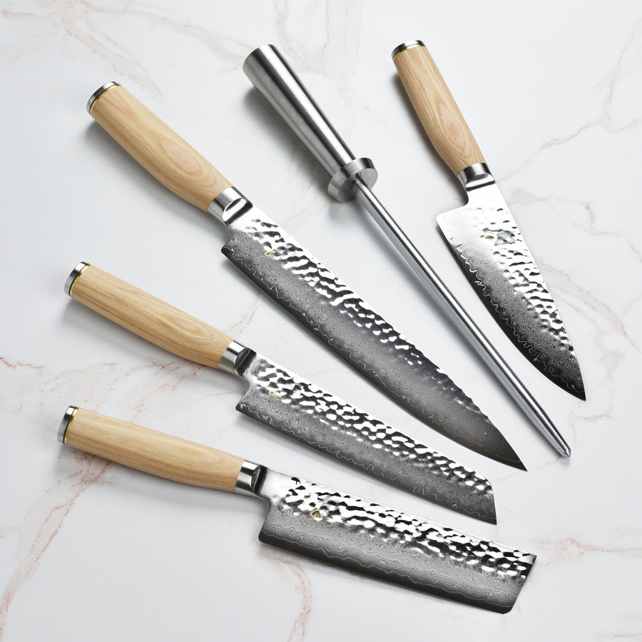 Shun Premier Blonde 6 Piece Knife Block Set