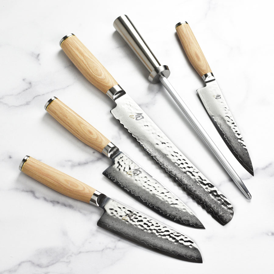 Shun Premier Blonde 6 Piece Knife Block Set