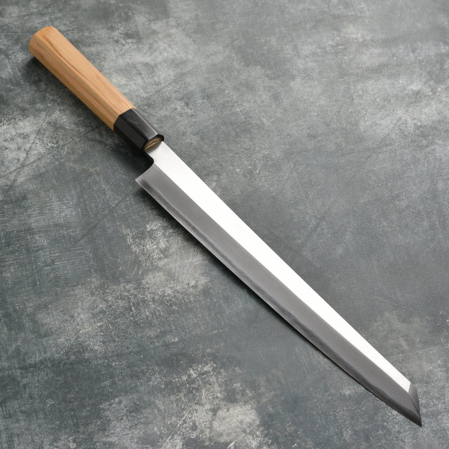 Itsuo Doi Aogami #2 Migaki 11.8" Single Bevel Kiritsuke Yanagiba