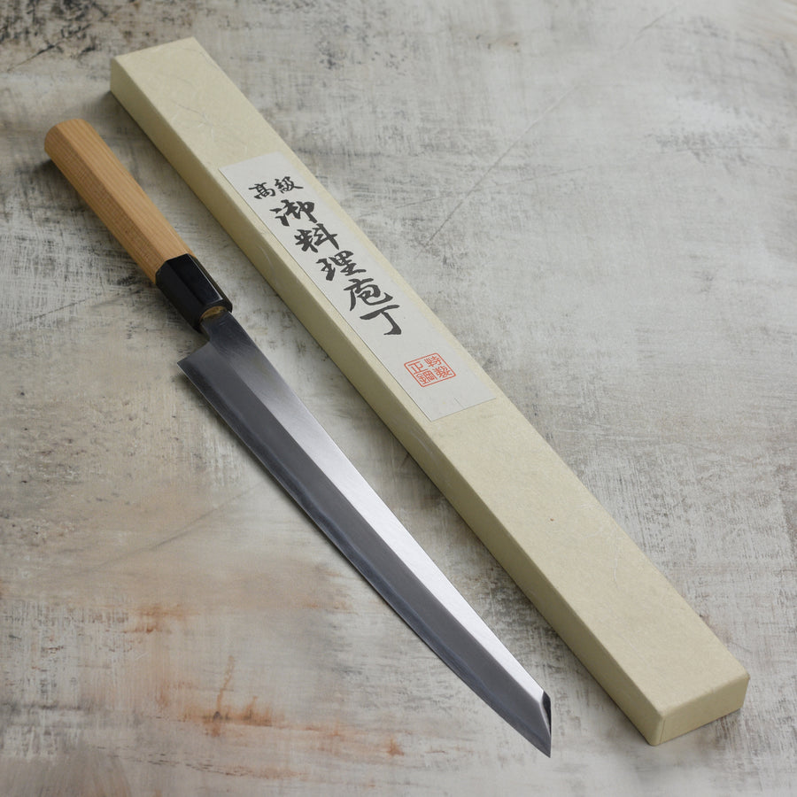 Itsuo Doi Aogami #2 Migaki 10.6" Single-Bevel Kiritsuke Yanagiba