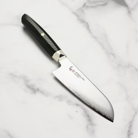 Zanmai Revolution SG2 5.9" Ko-Santoku with Green Micarta Handle