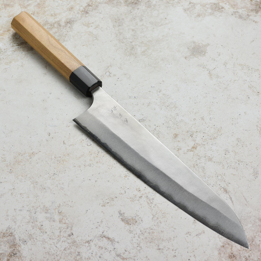 Yoshimi Kato Aogami Super Nashiji Stainless Clad 9.4" Gyuto