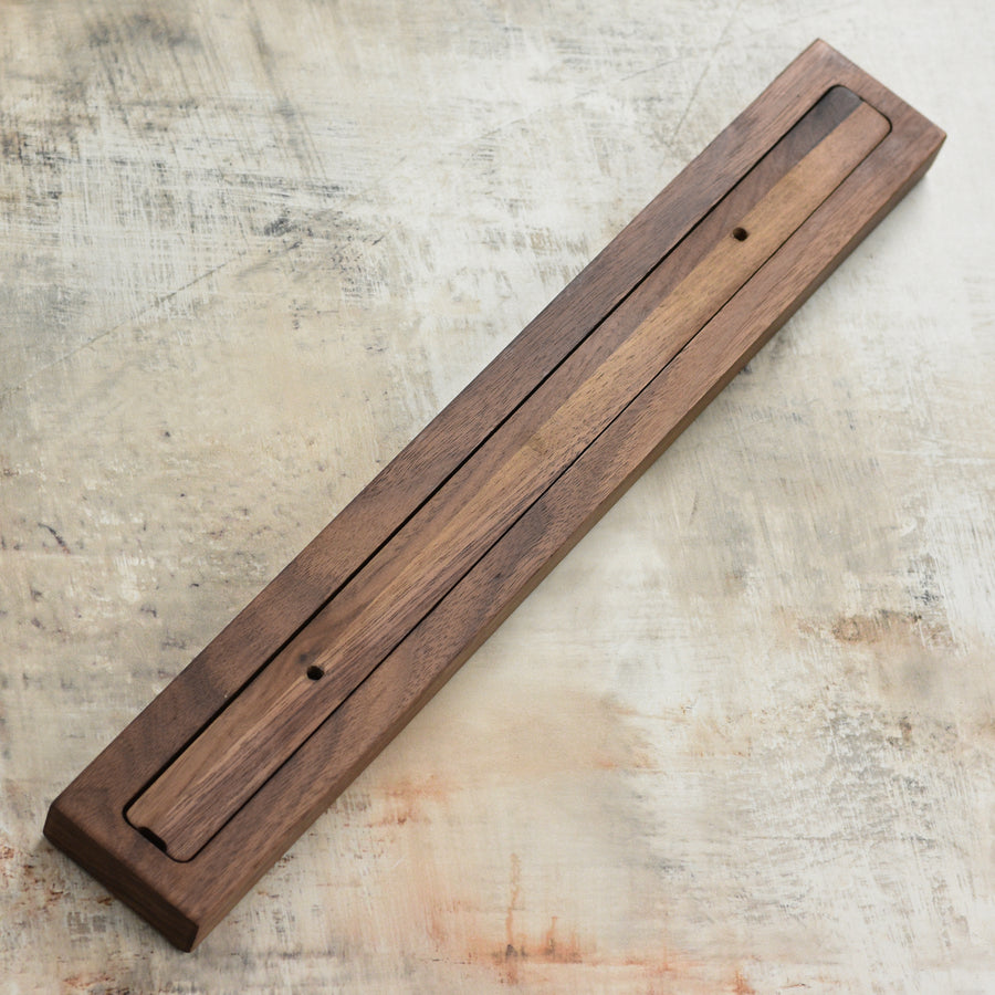 16" American Walnut Wood Magnetic Knife Bar