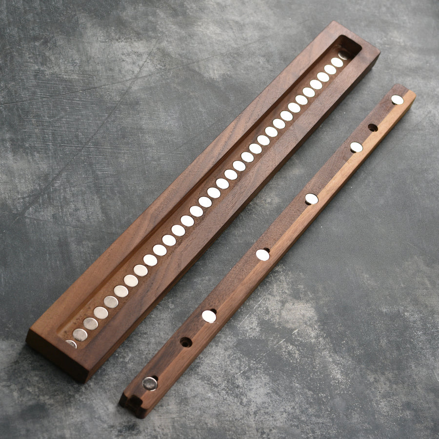 20" American Walnut Wood Magnetic Knife Bar