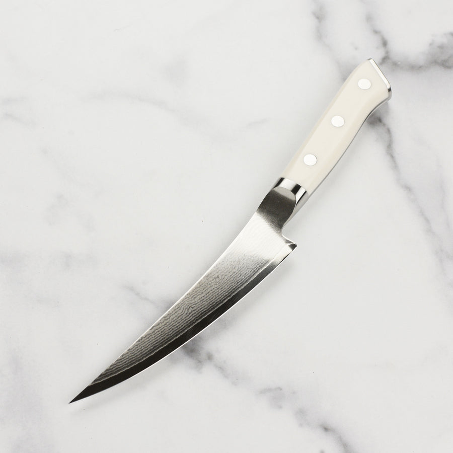Zanmai Classic Damascus Corian 6.5" Curved Boning Knife