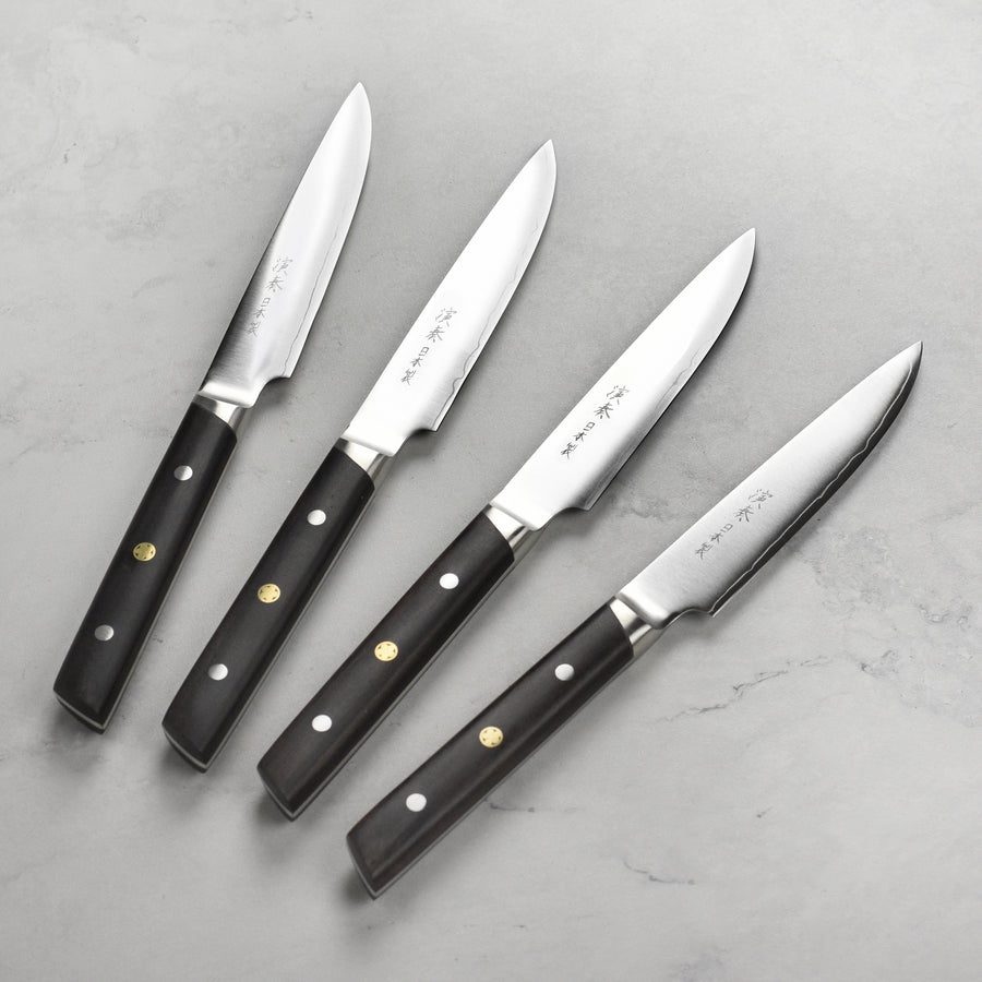 Enso Modern 4 Piece Steak Knife Set, Ebony