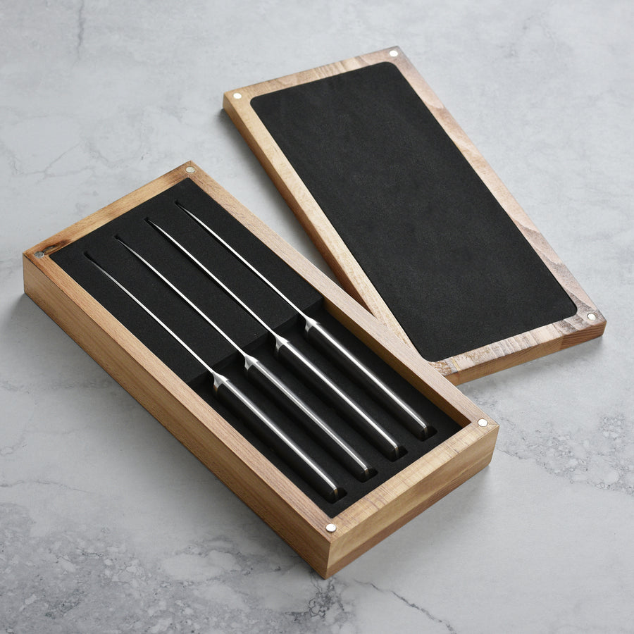 Enso Modern 4 Piece Steak Knife Set, Ebony