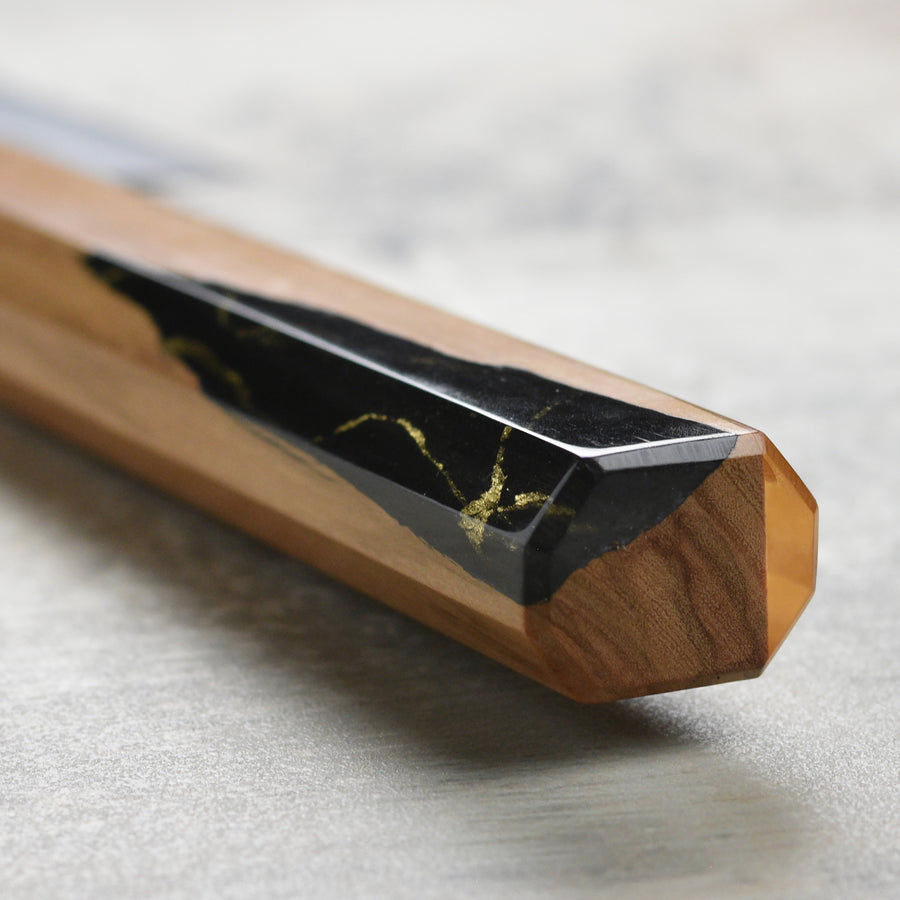 Hozan Tomoe x Hinoura Shirogami #2 Kurouchi 9.4" Gyuto