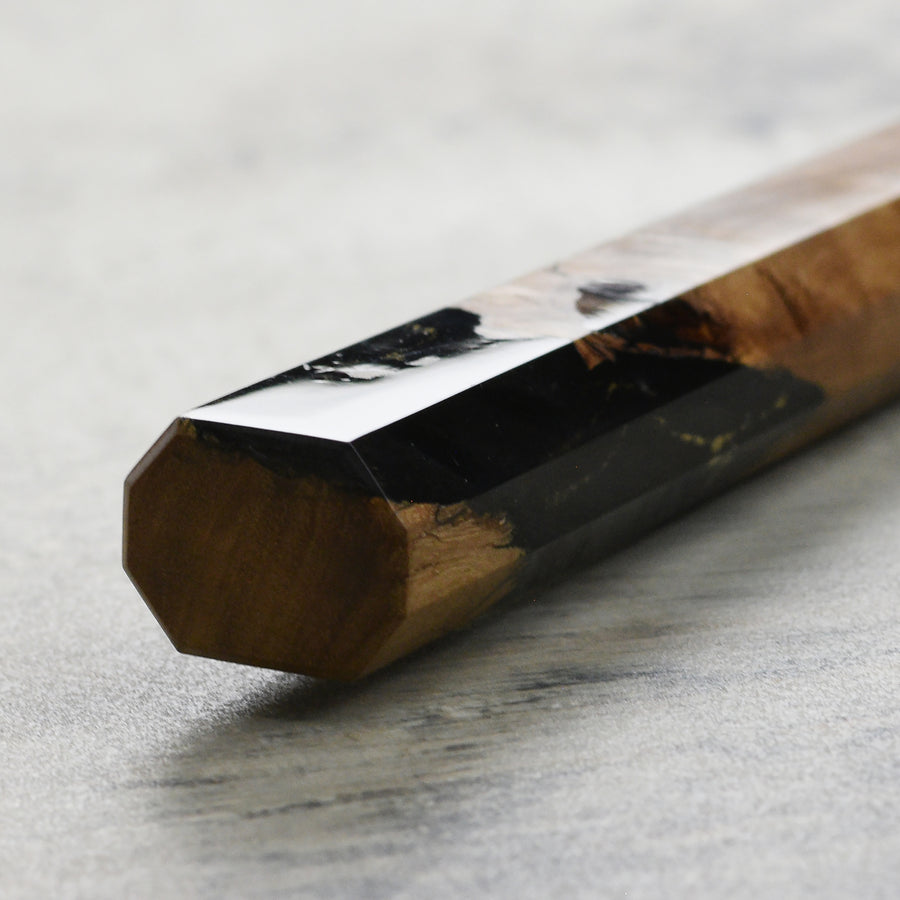 Hozan Tomoe x Hinoura Shirogami #2 Kurouchi 7" Santoku