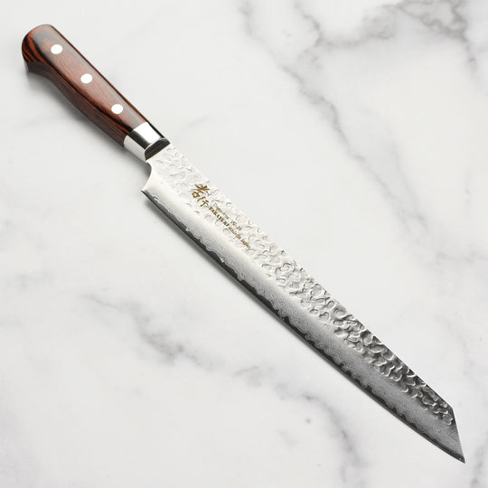 Takayuki Hammered Damascus 10.6" Kengata Yanagiba