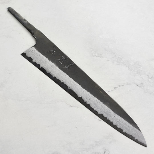 Hatsukokoro Shinkiro Aogami Super Kurouchi Damascus 9.4" Gyuto (BLADE ONLY)