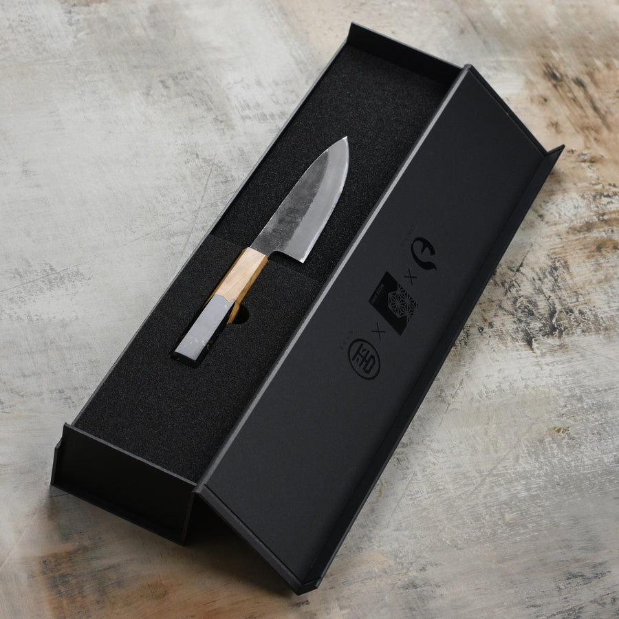 Hozan Tomoe x Hinoura Shirogami #2 Kurouchi 5.3" Petty