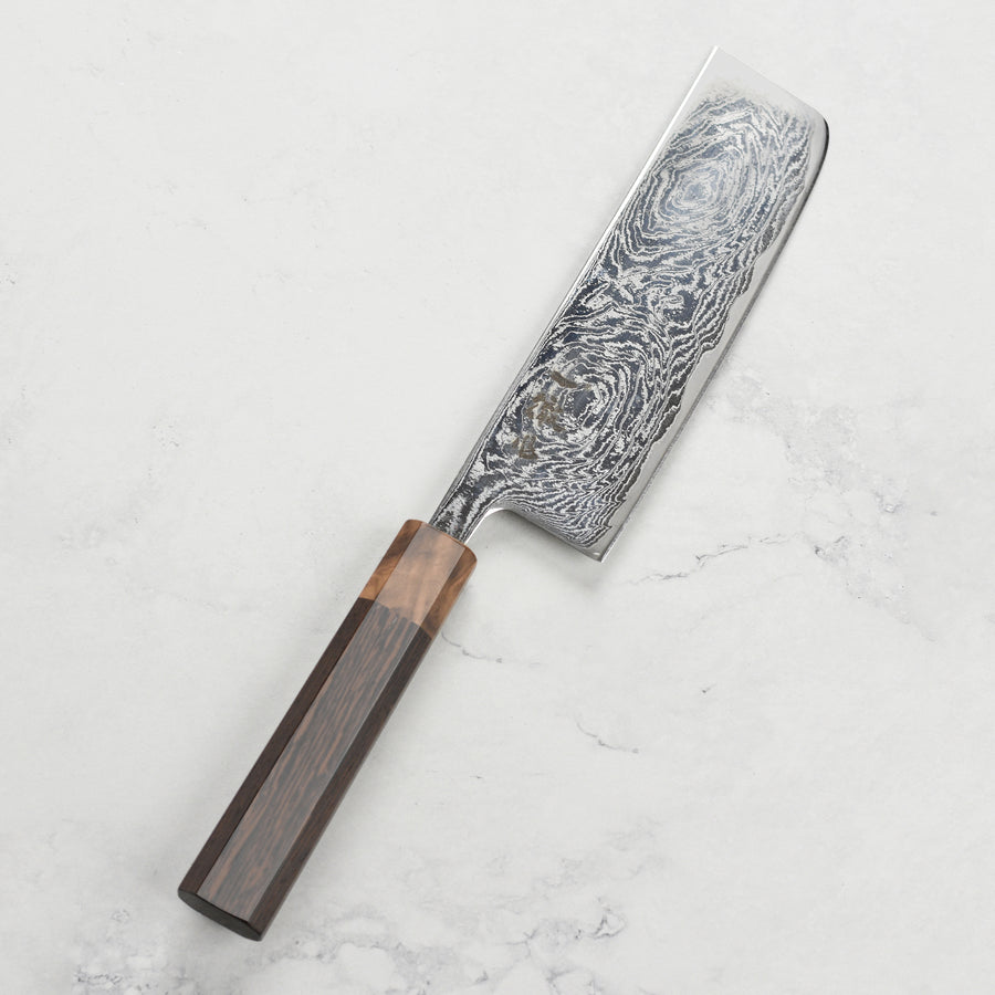 Ittetsu AUS10 Spiral Damascus 6.5" Nakiri