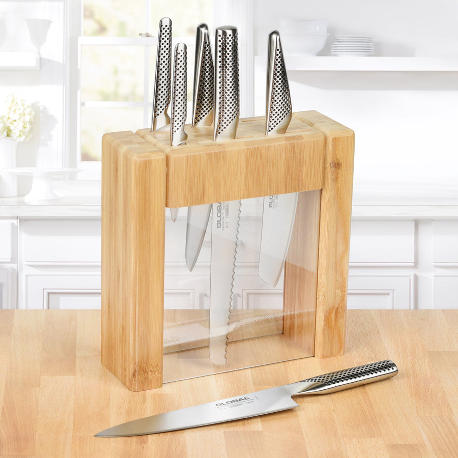 Global Ikasu Knife Block Set - 7 Piece – Cutlery and More