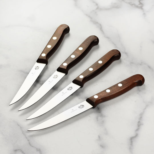 Victorinox Wood 4 Piece Fine Edge Steak Knife Set