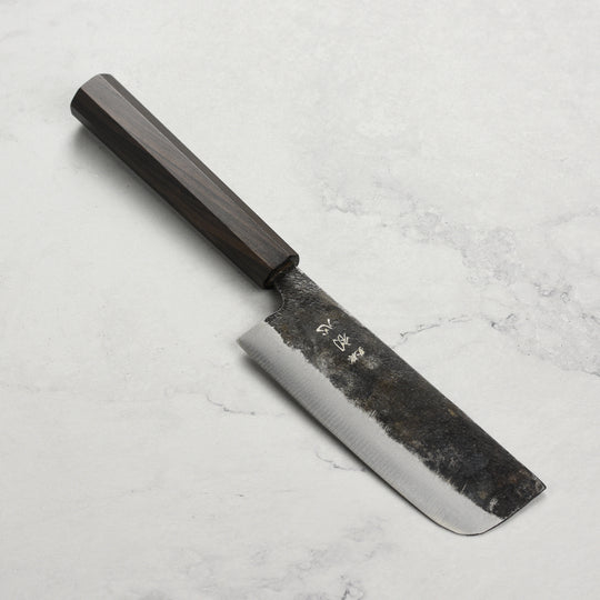 Hatsukokoro Kurogane Aogami #2 Kurouchi 4.7" Ko-Nakiri