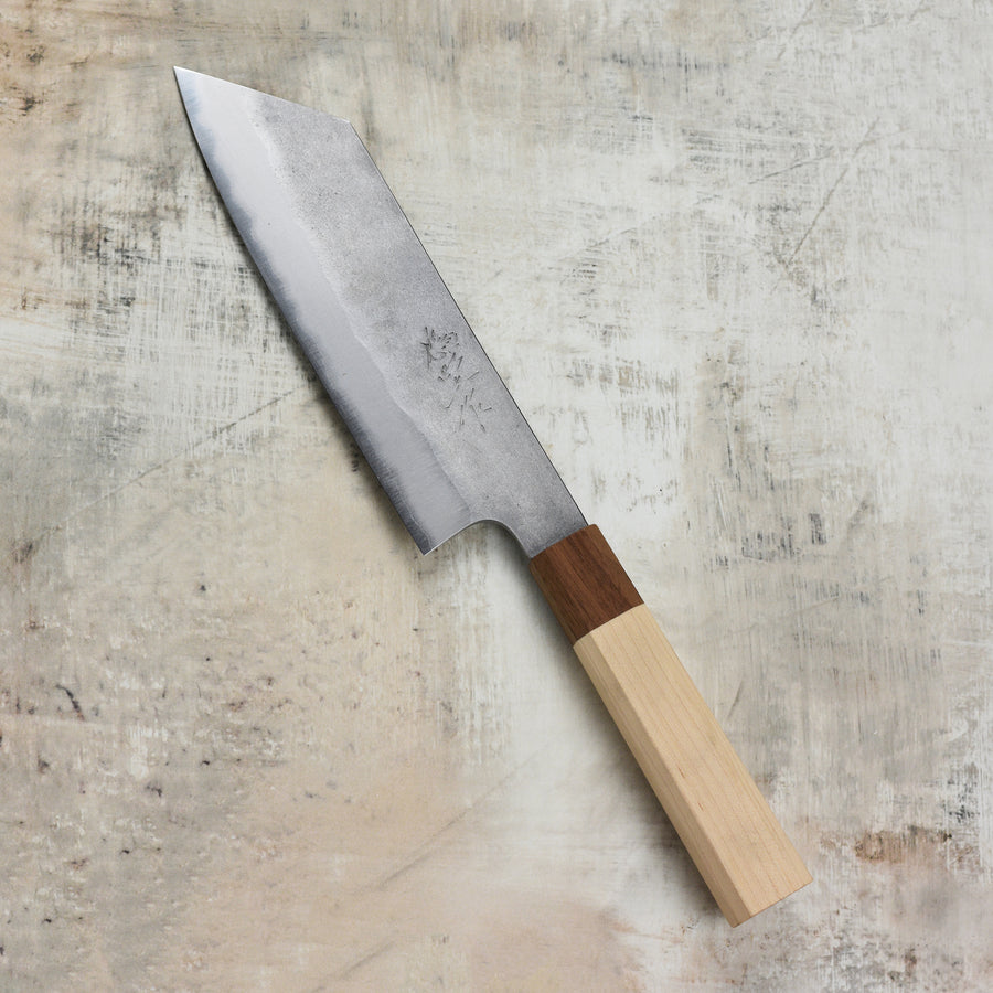 Hatono Shirogami #1 Nashiji Stainless Clad 7" Bunka