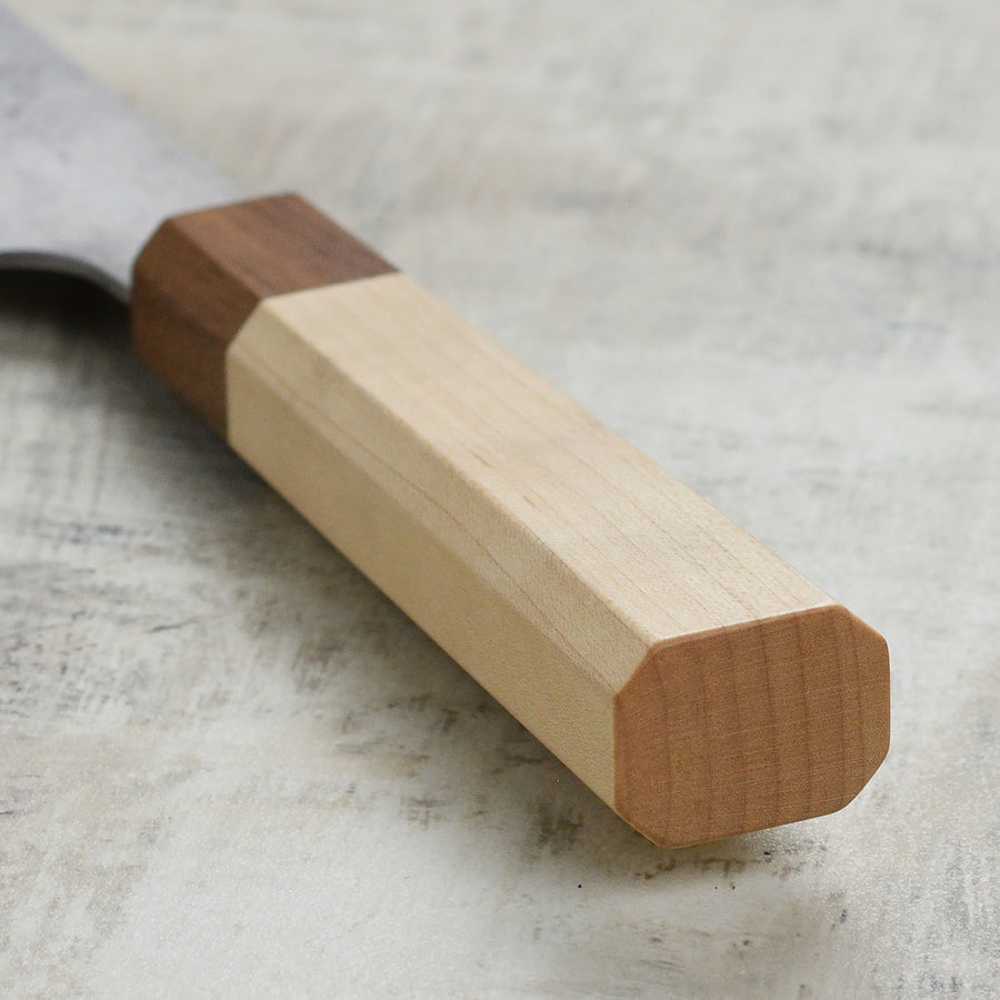 Hatono Shirogami #1 Nashiji Stainless Clad 7" Bunka