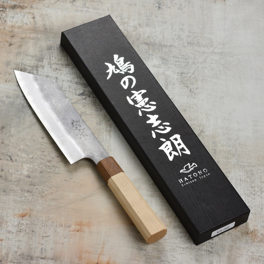 Hatono Shirogami #1 Nashiji Stainless Clad 7" Bunka