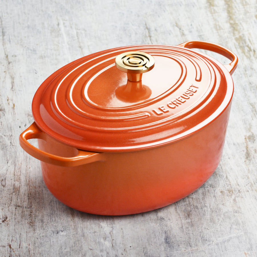 Le Creuset Signature Cast Iron 6.75-quart Flamme Doree Oval Dutch Oven