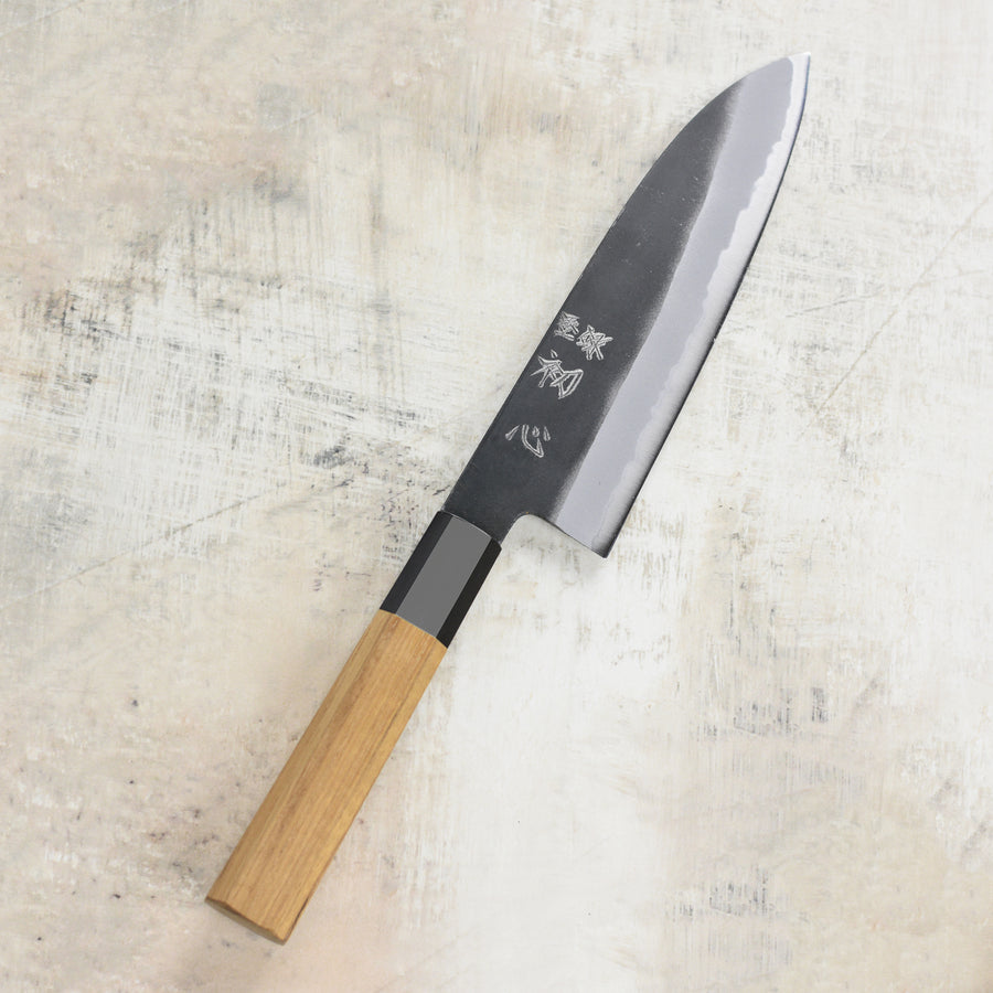 Hatsukokoro Aosagi Aogami #2 Kurouchi 7" Santoku