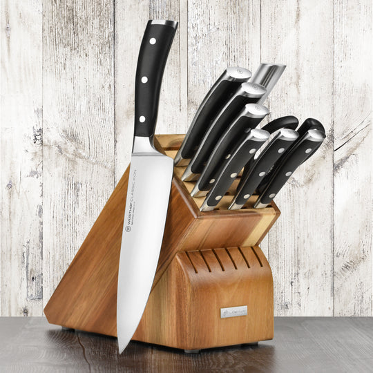 Wusthof Classic Ikon 10 Piece Acacia Knife Block Set