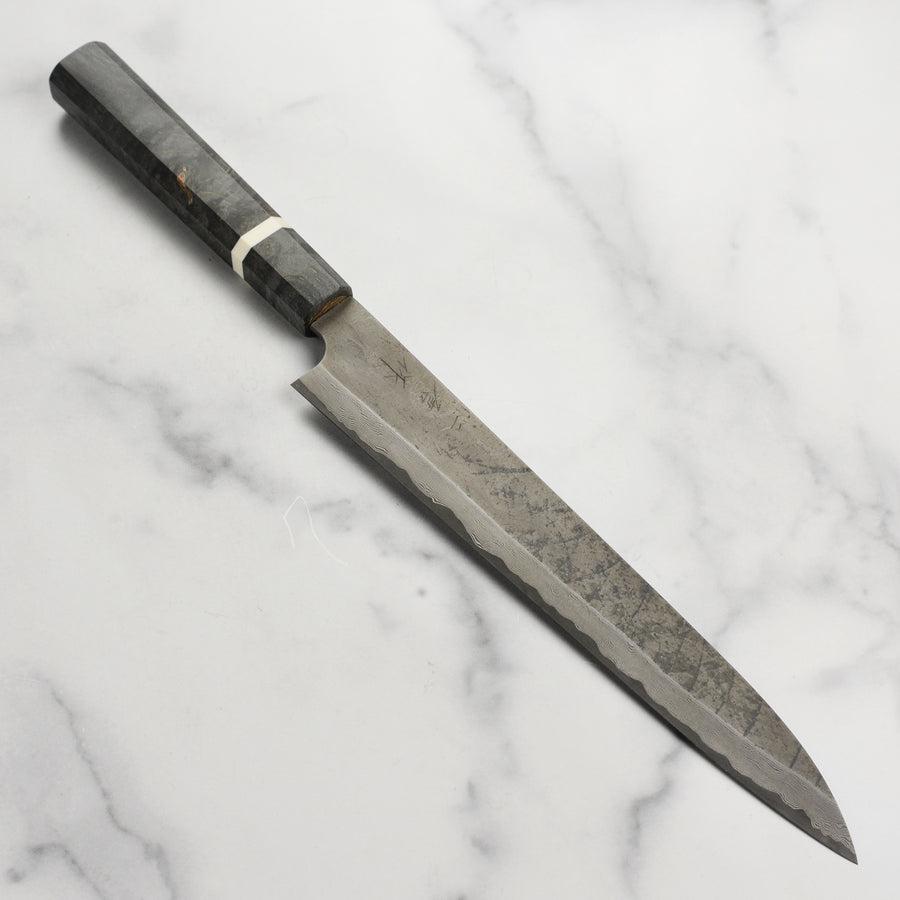 Nigara Ginsan Kurozome Damascus 10.6" Sujihiki