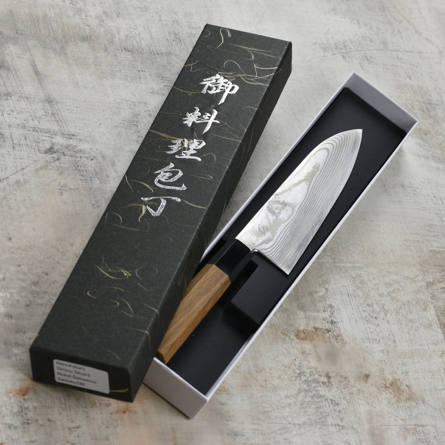 Ginsan Damascus Santoku Knife
