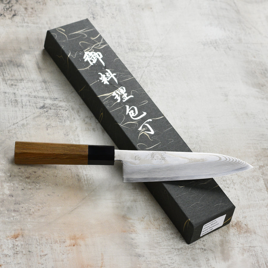 Hatsukokoro Ginsou Ginsan Damascus 7" Santoku