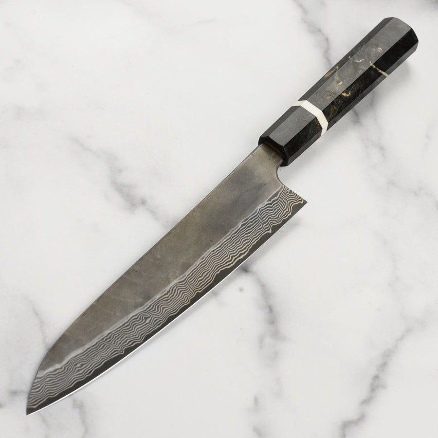 Nigara Ginsan Kurozome Damascus 9.4" Gyuto