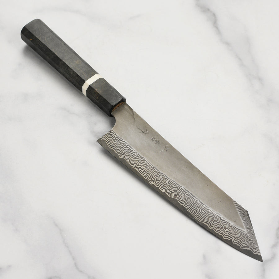 Nigara Ginsan Kurozome Damascus 8.25" Kiritsuke