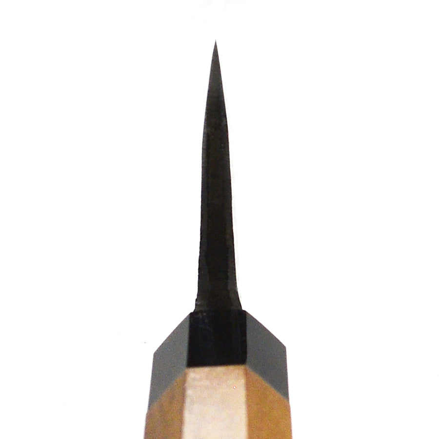 Hatsukokoro Kurokaze Aogami #2 Kurouchi 6.5" Double Bevel Deba, Teak