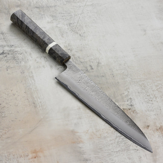 Yoshikane Shirogami #2 Nashiji Stainless Clad 8.25" Gyuto, Stabilized Birch