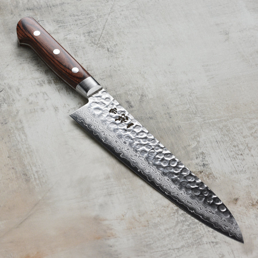 Ittetsu Hammered Damascus VG10 Japanese Chef's Knife Gyuto
