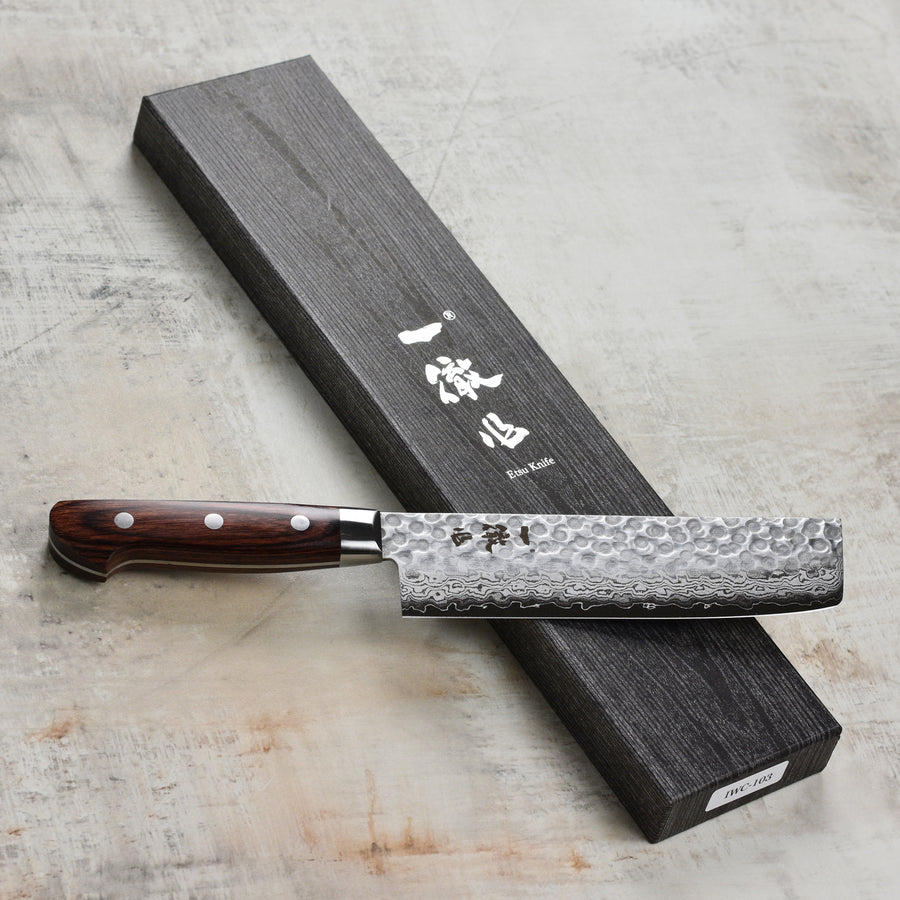 Ittetsu VG10 Hammered Damascus 6.3" Nakiri