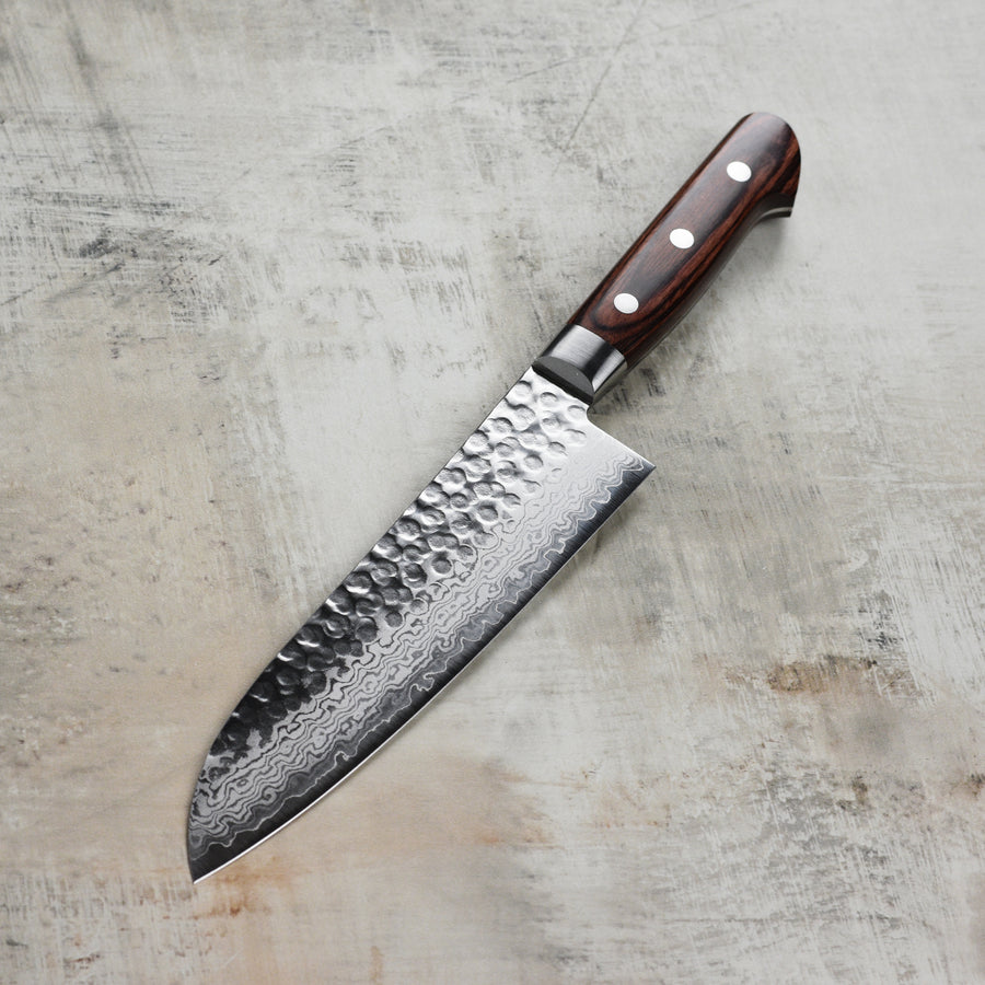 Ittetsu VG10 Hammered Damascus 7" Santoku