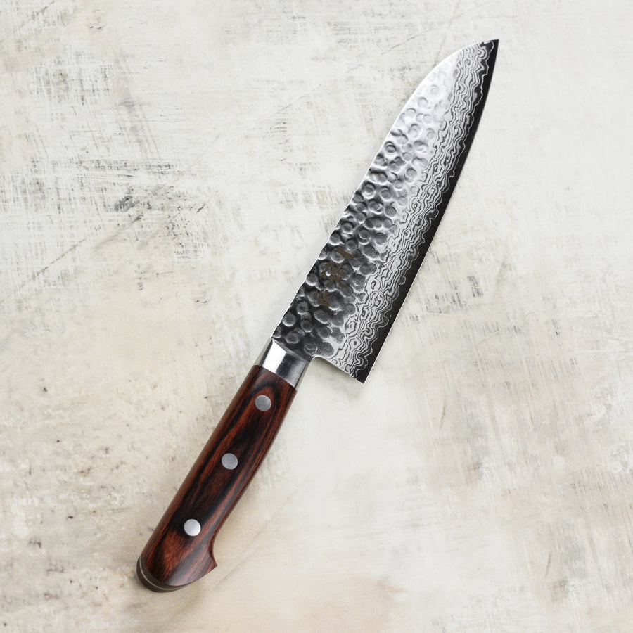 Ittetsu VG10 Hammered Damascus 7" Santoku