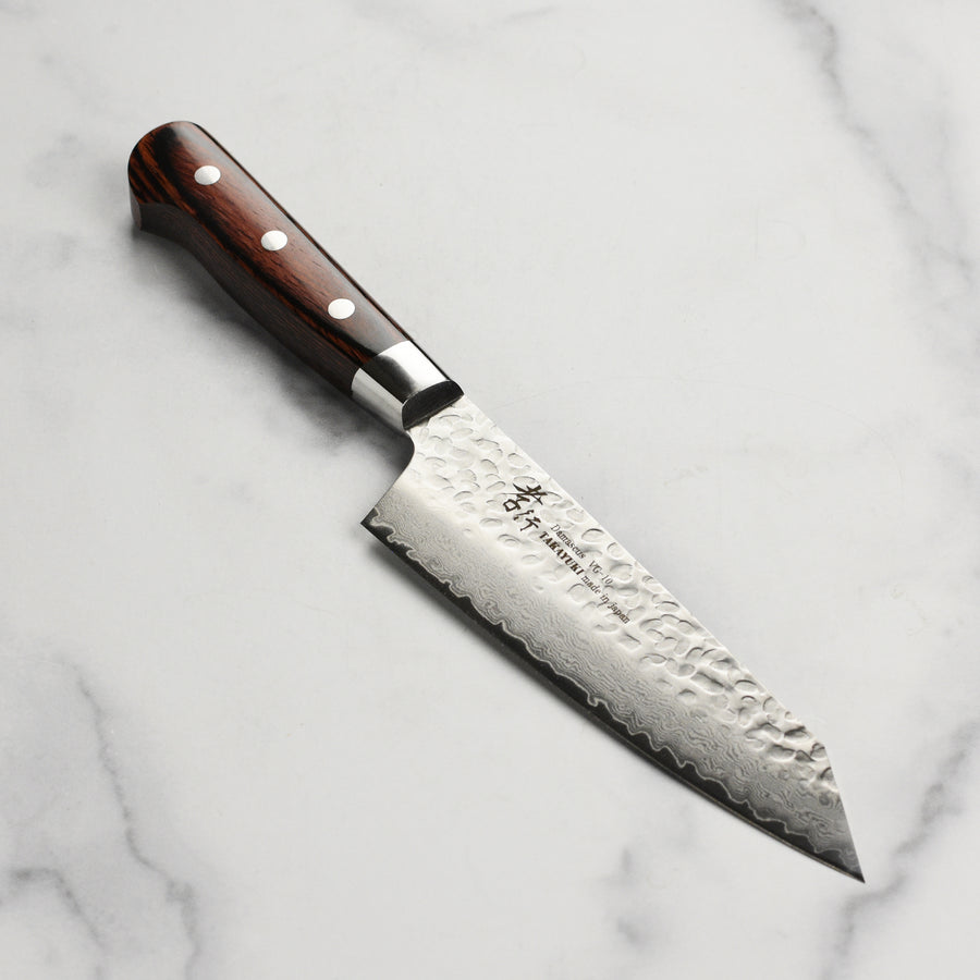 Takayuki Hammered Damascus 6.3" Bunka