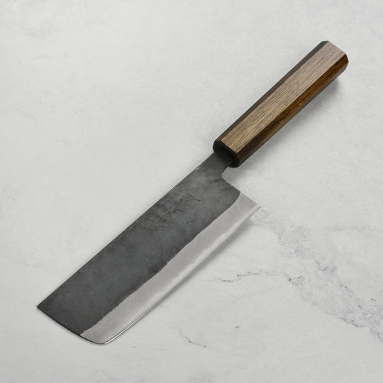 Shiro Kamo Aogami Super Kurouchi Stainless Clad 6.5" Nakiri