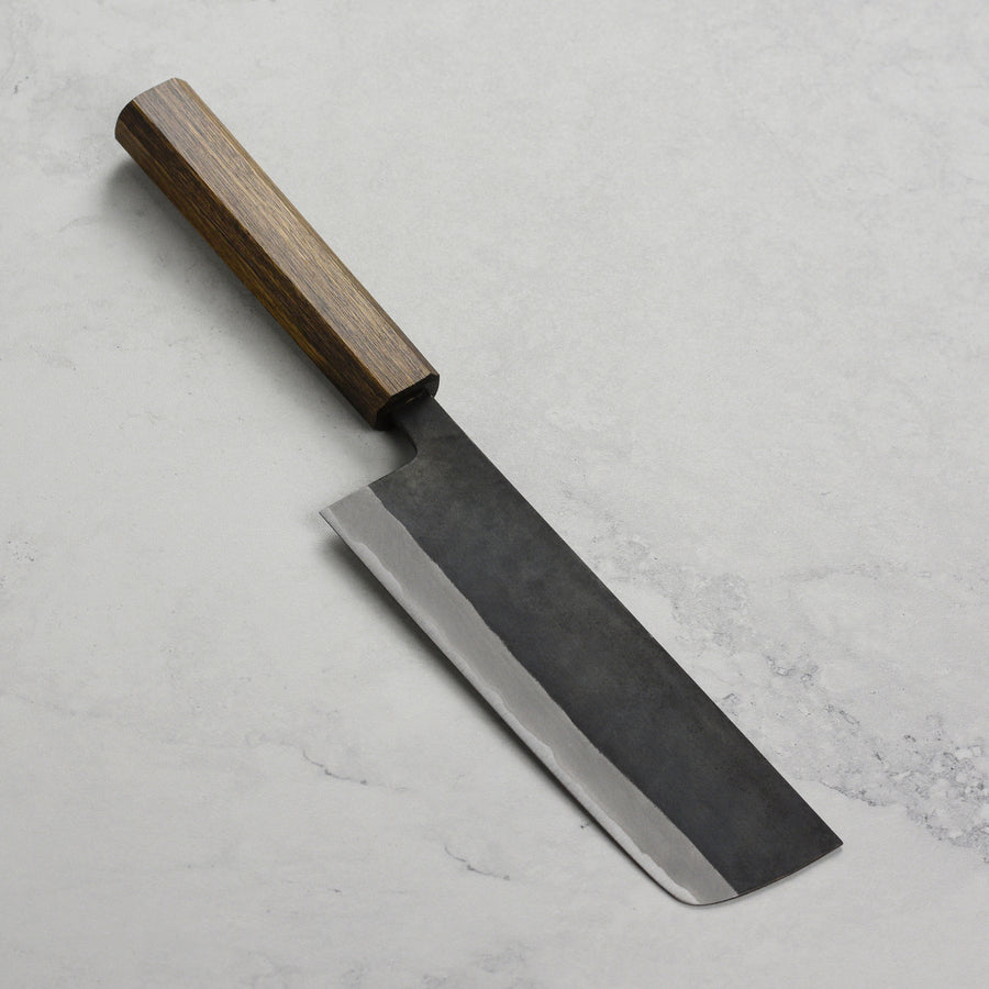 Shiro Kamo Aogami Super Kurouchi Stainless Clad 6.5" Nakiri