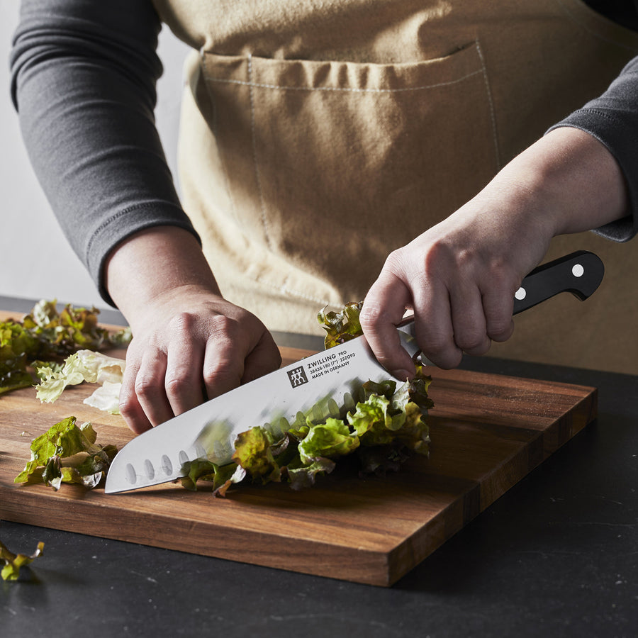 Zwilling Pro 7" Hollow Edge Slim Santoku Knife