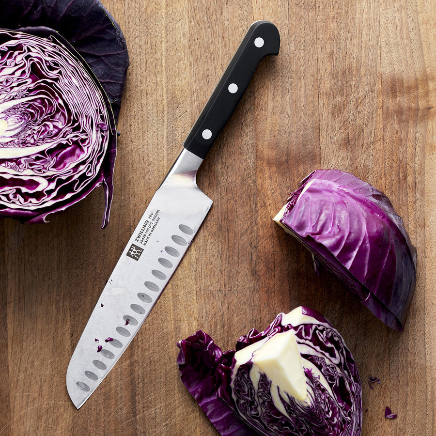Zwilling Pro 7" Hollow Edge Slim Santoku Knife