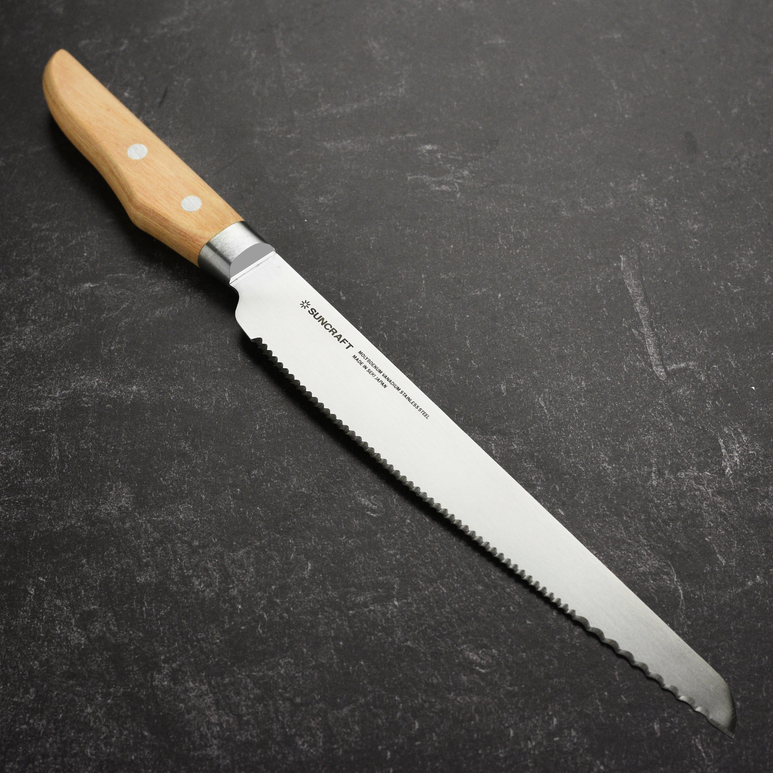 8.75" Bread Knife - Made in Japan - Suncraft Seseragi Series